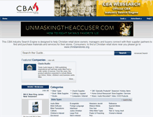 Tablet Screenshot of cbawebsearch.com